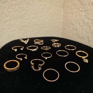 Miscellaneous dainty gold rings
